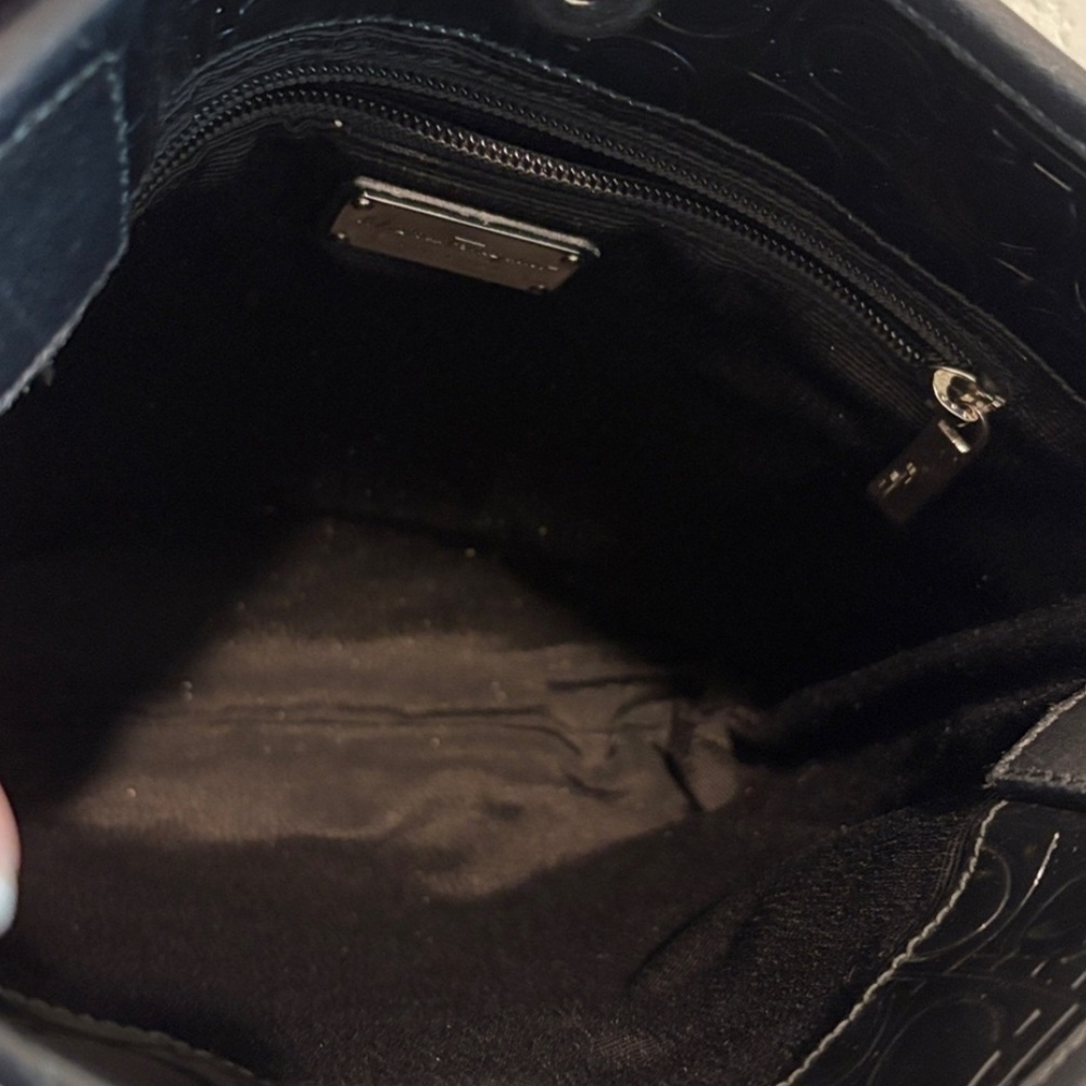 Salvatore FerragamoGancini Black Patent Leather Shoulder Bag (EUC) - Picture 7 of 12
